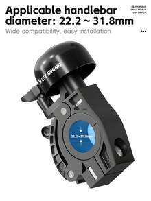 WEST BIKING Bicycle Bell Multi Functional Hook Aluminum Alloy Bell Suitable For 22.2-31.8mm Handlebars Convenient Cycling Equipment - Multicolor - View 7