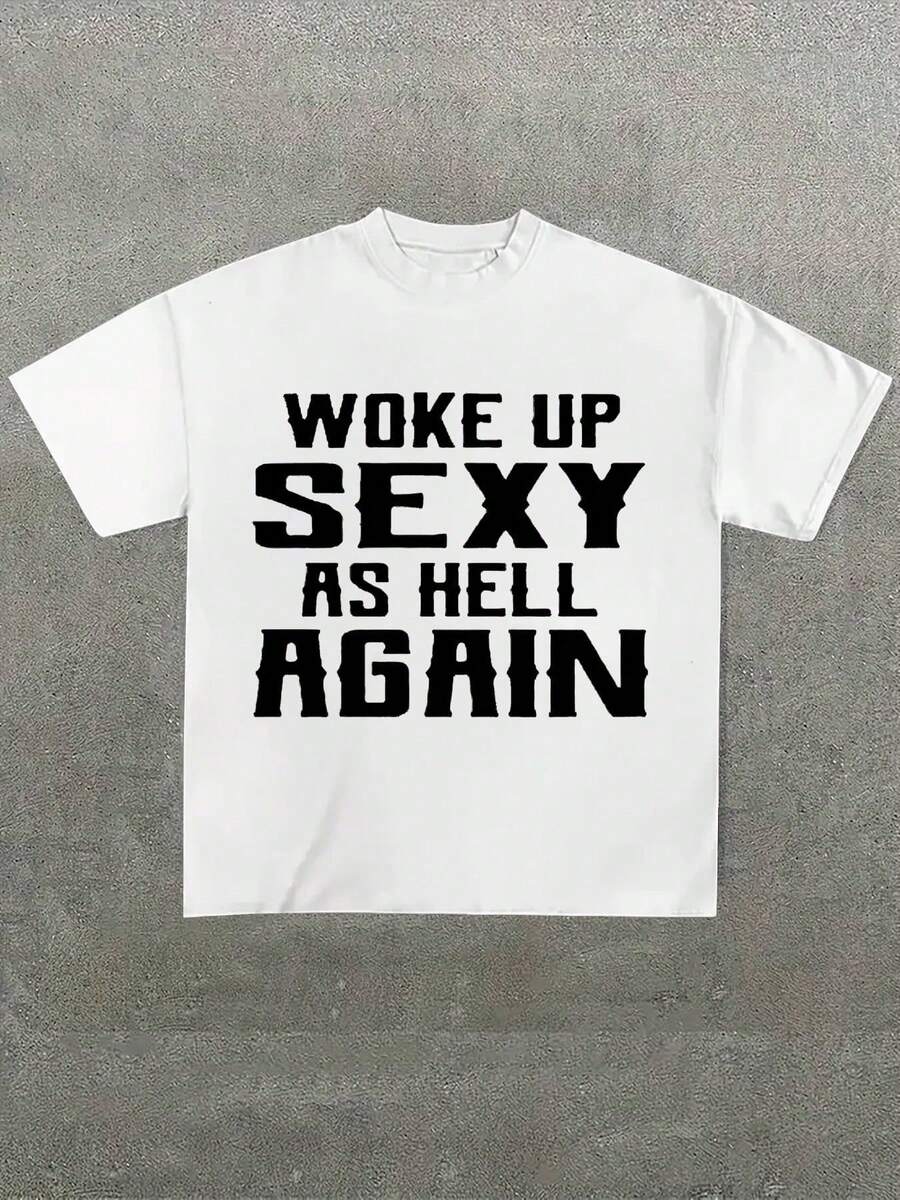 I Woke Up Sexy Again, Funny And Sarcastic T-Shirt For Women, 100% Cotton, 100 Days Of School, Summer T-Shirts For Women - 白色 - 查看 1
