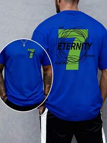 Men's T-Shirt: Timeless, With A Double-Sided Print That Brings Good Luck, Casual And Comfortable, Crew Neck, Breathable And Lightweight, Suitable For Sports And Casual Wear, Also Apt - 白色 - 查看 7