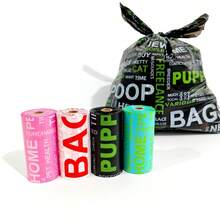 12 rollos de bolsas a prueba de fugas para excrementos de perro, diseño de huellas de patas, bolsas de plástico duraderas para desechos de mascotas, adecuadas para limpieza de mascotas y uso al aire libre, regalo perfecto de Navidad, bolsas de alta calidad para la eliminación de excrementos de perro - A - Ver 5