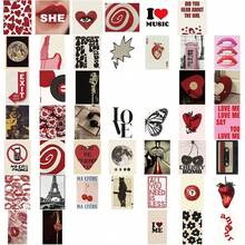 105pcs Y2K Style Cute Retro Posters & Stickers, Suitable For Laptop, Phone, Car, Skateboard, Water Bottle, Scrapbook, Computer Diary, Etc. - Black and Red - View 6