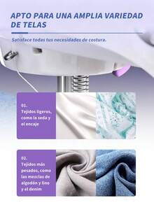 2 Pieces Mini Electric Sewing Machine, Portable Sewing Machine With LED Light, Patchwork Function, Button Sewing, Zipper, Cylinder Sewing, Electric Sewing Machine, Mini Micro Handheld Sewing Machine For Clothes, Pedal And Night Light, Dual Speed And Dual Switch. - 查看 4