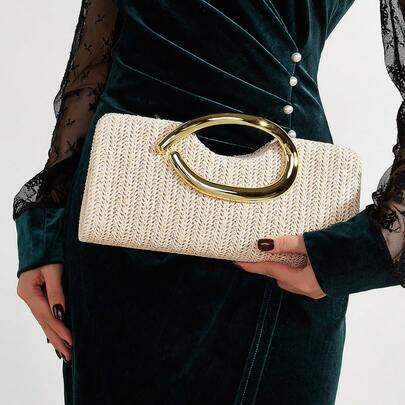 Women's Clutch Bag Beach Bag Straw Woven Bag Summer Essenti…