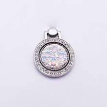 1pc Rhinestone Metal Phone Ring Holder/Ring, With Adjustable Ring, Gold Zinc Alloy Asymmetric Phone Ring, Suitable For IPhone, Android Phones, Birthday Gift, Gift For Family, Friends, Ring Holder, Phone Accessories - Multicolor - View 3