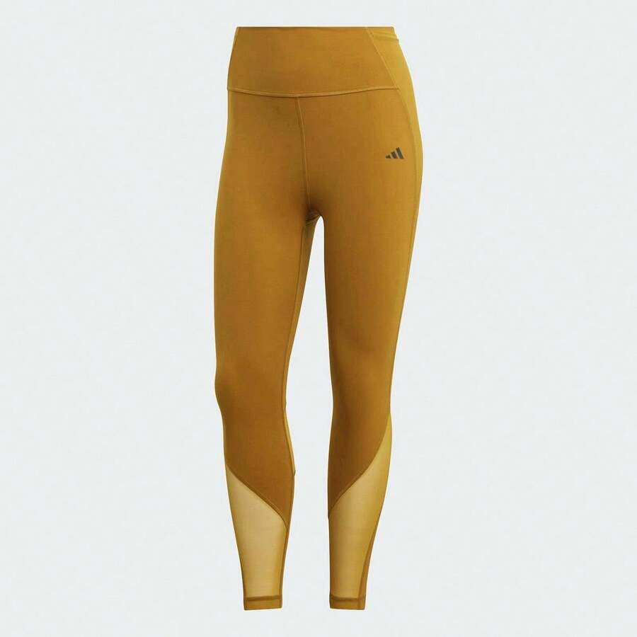 Adidas 女款健身訓練運動緊身內搭褲,9/10 長度跑步褲,瑜珈褲 HR5426 - 岩層青銅色 - 查看 1