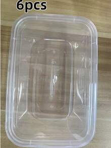 6件裝一次性食品容器附蓋，可堆疊備餐盒，微波爐與洗碗機適用，適合裝米飯/水果/麵包/薯條/沙拉，理想用於居家廚房/餐廳/野餐，外帶餐盒，附蓋食品儲存盒，廚房配件，食品裝飾，食品保鮮盒，備餐盒，外帶盒，附蓋食品儲存盒，露營必需品，家居用品，生日派對，居家廚房用具，便當盒，日常必需品，家居用品，通用商品，生活用品，透明 - 彩色 - 查看 13