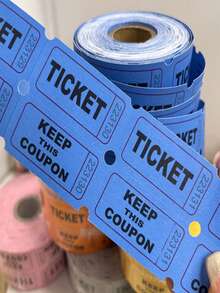 200/1000 Blue /RedRaffle Tickets, 2 Rolls Of 100/500 – Double Tickets For Events, Fundraisers, Prizes, And More Yard, Garage & Car Drying 1 - View 7