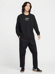 NIKE 男款 AS M NSW GFX FLEECE FT GCEL 針織休閒日常運動衫 IO2731-010 - 黑色 - 查看 2