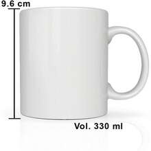 Taza MAFALDA 3 Mafaldas Juntas Cermica para Caf o T 11oz 330ml, Coffee Tea Mug MAFALDA, No se despinta, Perfecta para la Oficina o Regalo - Blanco - Ver 3