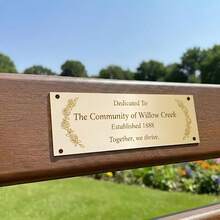 1pc Personalized Cross Bench Plaque, Memorial Plaque, Customized Name & Date Decor, Outdoor Memorial Plaque, Anniversary, Memorial, Pet Plaque, Garden Bench Plaque, Customized Metal Plaque - Multicolor - View 12