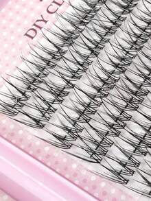 432pcs D-Curl Cluster False Eyelash Set With Accessories, Transparent Lash Stem, Large Capacity, Soft & Natural, Beginner-Friendly, 10-12mm Single Cluster Lash Book Set, Suitable For Wedding, Party, Cosplay And Music Festival - Black - View 5