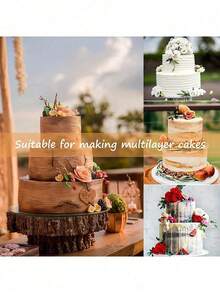 1/4/8/16pcs White Floating Cake Support Rods, Cake Layer Support Tubes, Cake Stacking Support Rods, White Plastic Support Rods, Suitable For Layered Cake Construction And Stacking, Perfect For Christmas Parties And Events, Cake Support Rods - Multicolor - View 6