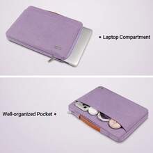 TECOOL Laptop Sleeve Case With Handle,Computer Bag For 12.3-16 Inch HP Notebook Chromebook Shockproof Waterproof Protective Laptop Case,Purple - Purple - View 3