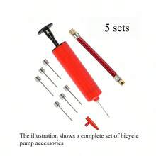 10pcs Portable Mini Manual Air Pump Inflation Set With Needle, Suitable For Soccer, Basketball, Volleyball And Other Ball Sports - Multicolor - View 17