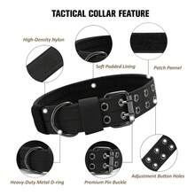 Collar táctico para perro, collar de entrenamiento militar ajustable de alta resistencia con hebilla de metal y nylon suave, adecuado para perros medianos y grandes - Multicolor - Ver 10