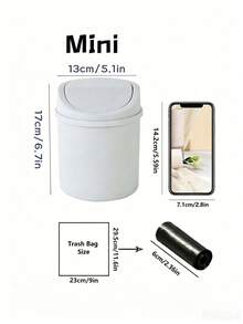 1pc INS Style Bedroom New Heart-Shaped Cute Mini Storage Box For Girls, With Lid Plastic Trash Can, Desktop Trash Can, Suitable For Home Office Desktop Decoration, Coffee Table, Office, Living Room, Study - Multicolor - View 19