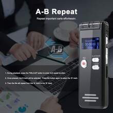 New Upgraded Digital Voice Recorder With Built-In Display, Supports External Playback, Portable Recording Device For Office And Students, 250mAh Battery, Long Battery Life - View 5