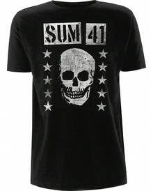 Camiseta Sum 41 Grinning Skull Rock Negra Nueva - Negro - Ver 2