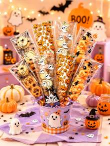 100入萬聖節自黏密封袋 南瓜/幽靈/女巫禮物袋 Happy Halloween 自黏袋 萬聖節派對裝飾 萬聖節裝飾 不給糖就搗蛋禮物包裝袋 恐怖萬聖節裝飾 禮物包裝袋 鬼屋裝飾 派對小禮品 - 萬聖混款 - 查看 3