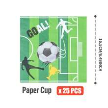 100/55/25/10pcs Soccer Party Tableware Supplies, 7/9 Inch Disposable Paper Plates, Paper Cups And Napkins, Party Tableware For Boys Sports Theme Birthday Party Decorations - Multicolor - View 12