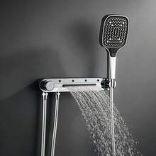 High-Pressure 3-In-1 Wall-Mounted & Handheld Shower System - 3 Spray Modes (Rain, Massage, Pulse) - Silver - View 1