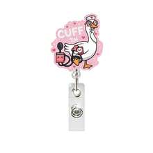 1pc Nurse Badge Reel Retractable Swivel Crocodile Clip ID Holder - Multicolor - View 9