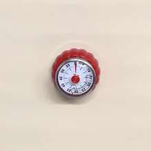 Stainless Steel Mechanical Kitchen Timer With Magnetic Back, Battery-Free Precise Countdown, Perfect For Home Cooking - Red - View 14