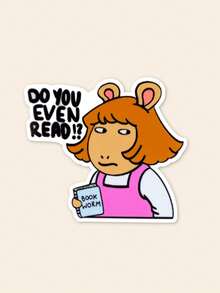 1pc "Do You Really Read?" Sticker, Library Card Sticker, Bookworm Sticker, Book Lover Gift, Bookworm Merchandise, Kindle Sticker, Adult Reader, Reading Enthusiast, E-Reader Sticker - Multicolor - View 1