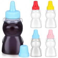 PRETYZOOM 8 Mini Botellas Exprimibles para Salsa Ketchup 3.07x1.29x1.29in PE Grado Alimenticio Sin Fugas para Almuerzo Escolar Picnic Barbacoa - como se muestra - Ver 2