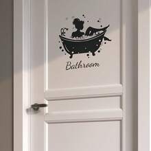 1pc Bathroom Wall Sticker, Made Of Removable Waterproof PVC, Perfect For Home And Wall Decor, Size 7.8" X 11.4" - one-size - View 6