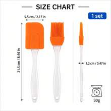 2pcs-6pcs Random Color Silicone Spatula And Basting Brush Set, Clear Handle Kitchen Utensil Tools For Baking, Cooking, Mixing, Scraping, Sauce Brushing, BBQ And Home Kitchen Use - Random Color - View 10