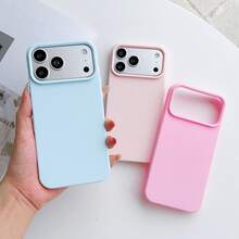3件裝純色柔軟矽膠大孔全包直邊手機殼，Apple智慧型手機保護套，可愛多巴胺色手機殼，適用於iPhone16promax 16 16plus 16pro 15 15pro 15plus 15Promax/14 14plus 14pro 14Promax/13 13pro 13Promax/12/12pro/Xsmax/Xr手機機型，適合日常使用，iPhone17 17pro 17promax日常穿搭必備 - 彩色 - 查看 30