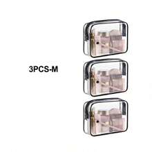24/12/9/6/3 Transparent PVC Zipper Makeup Bag - High Quality Cosmetic And Toiletry Storage Bag, Suitable For Travel, Bathroom And Vacation Essentials (Medium Size, Transparent), Bathroom Accessories - Black - View 12