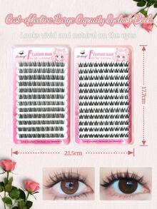Lvcheryl No Needed Glue Self Adhesive False Eyelashes Book Messy Lazy Large-Capacity 12-13mm Natural Volume Eyelashes Extension,Easy To Wear Reusable Strips Lashes Beginner Friendly Makeup Tools - C - View 7