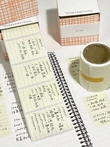 200 Sheets/2 Sets Korean Style Minimalist Small Box Pull-Out Sticky Notes, Roll Sticky Notes, Tear-Off Self-Adhesive, Back To School Season - Multicolor - View 6