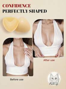 Un par de almohadillas para el pecho reutilizables y de doble cara con adhesivo para mujeres que proporcionan elevación y moldeado; adecuadas para bikinis, trajes de baño y sujetadores deportivos. - Multicolor - Ver 5