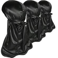 ZTZI 3pcs Soft Durag | Stretchable Headwrap For Hair Protection & Style Preservation Solid Color Party Polyester (Polyester) Solid Color Durag All Seasons - LW3pcs4801 - View 16