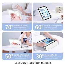 Pink Lily And Polka Dot Pattern Painted Effect Tablet Protective Case With Stand, Compatible With Honor 8/9/10/X8/X8A/X9/X8Pro/X9Pro, MatePad SE 11 Inch/MatePad 11 Inch/11.5 Inch, MatePad Pro, Apple 10th/11th Gen 2025 (A16), Galaxy Tab A7/A9 And Other Popular Models - Style 6 - View 9