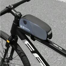 迷你雙色PU皮革自行車上管包，防水前橫桿收納袋，緊湊型單車車架收納包，輕量化單車整理配件，適用於公路車、山地車、日常通勤及短途戶外騎行 - 防水前梁包 - 查看 4