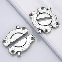 Zinc Alloy Rotary Latch Furniture Connector, Flat Metal Desktop Jointer Fastener Hardware Fittings - Thickened Upgraded Version - View 4