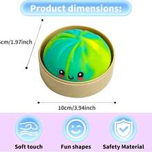 Glitter Dumpling Squishy - Random Glitter Dumpling Box, 10 Colors Dumplings Squishy Toy, More Surprises (Random-3PCS) - 多色2 - 查看 11