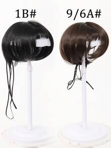 Cute Synthetic Fiber Pet Wig, Black Straight Bangs Hairstyle, Fun Fashionable Headpiece For Cats And Small Dogs, Pet Hair Accessory, Halloween - Multicolor - View 5