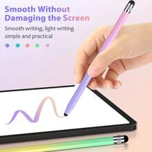 Stylus Pens For Touch Screens Rubber & Fiber Dual Tips Capacitive Stylus Universal Tablet Pen Sensitivity Precision - Multicolor - View 4