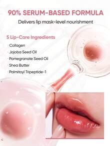 JUDYDOLL GLAZED LIP GLOSS Lip Gloss Berwarna Melembapkan Menyamarkan Garis Bibir Cocok untuk Perjalanan Sehari-hari Serbaguna Tahan Lama Berpigmen Dasar untuk Melapisi Makeup - 02 Teh Susu Mawar - View 5