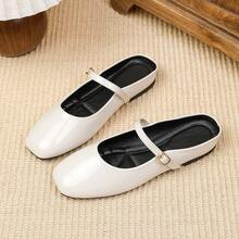 Women's Commuter Shoes New Style Retro Red Mary Jane Shoes With Buckle - White - View 12