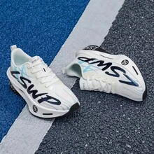 Men's Running Shoes, Men's Casual Sports Shoes, Lightweight Cushioning Carbon Plate Sole, Lace-Up Low-Top Design, Comfortable For All Seasons, Suitable For Outdoor Sports, Casual Fitness, Outdoor Activities, All-Season Shoe Style, Modern Casual Shoes, Fashionable And Versatile, Suitable For All Seasons - White - View 7