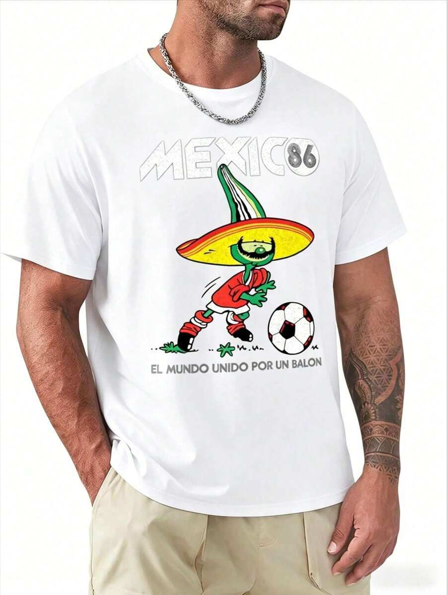 Summer Men's Crew Neck T-Shirts Gym Leisure Vacation High Quality Men's Shirts Fashionable Prints Festival Sweatshirt Men's Sets Gifts For Men - 白色 - 查看 1