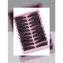 160 piezas de pestañas postizas de racimo individual D-Curl, estilos mixtos finos naturales y voluminosos, extensiones de pestañas reutilizables DIY, adecuadas para principiantes en casa - View 7