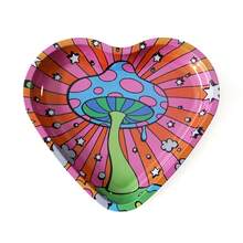 New Tinplate Heart-Shaped Cigarette Tray, Tobacco Handling Tray, Storage Tray, Iron Tray, Cigarette Accessories - 蜘蛛網 - 查看 4