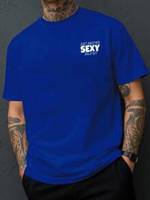Chemise de sport décontractée pour hommes à manches courtes, imprimé "Just Another Bald Guy", design d'homme chauve, col rond, stylé, coupe ample, nouveau modèle, imprimé double face sur le devant. - Blanc - Voir 7